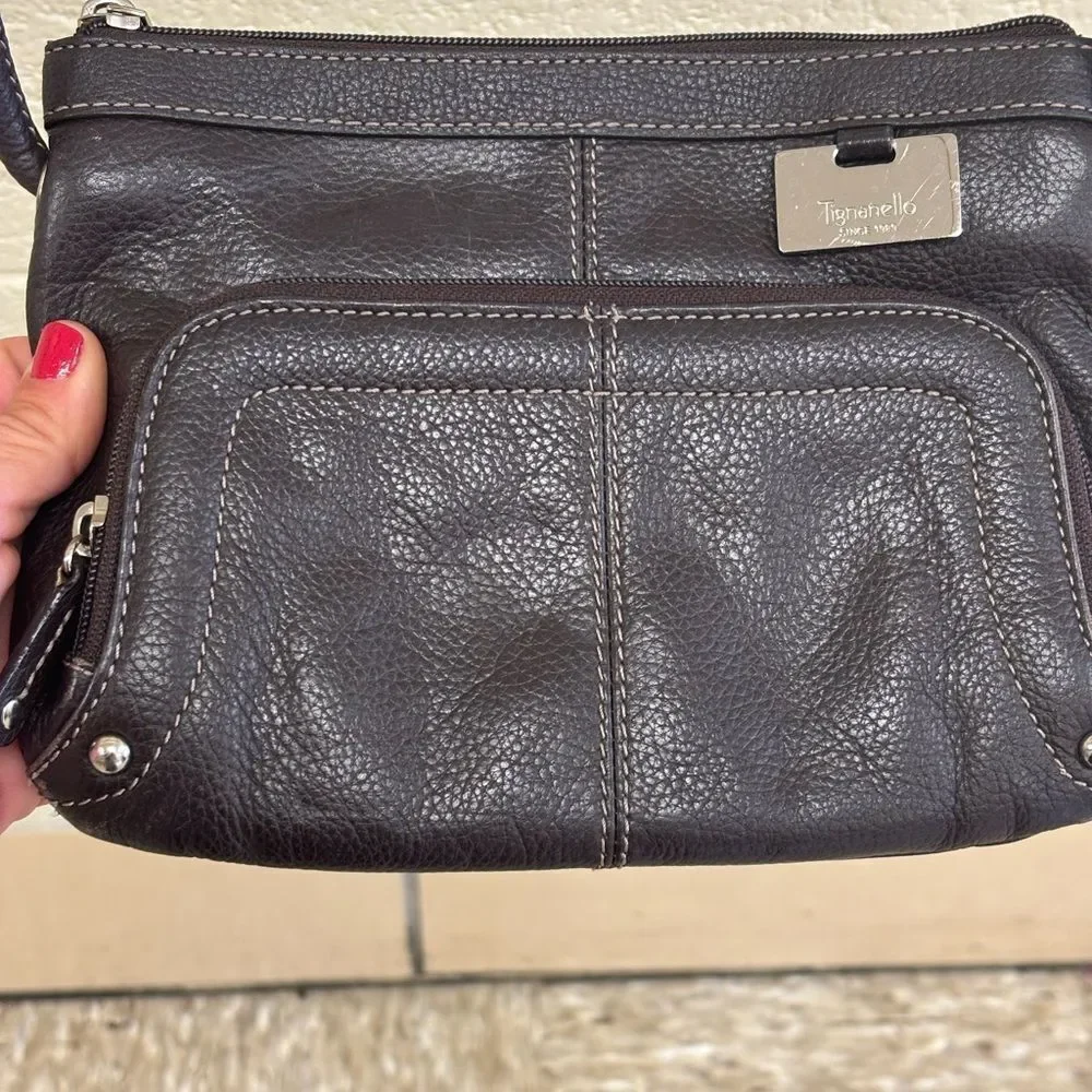 Chocolate Brown Crossbody Bag by Tignanello